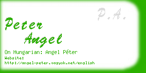 peter angel business card